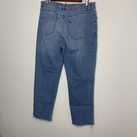 Gloria Vanderbilt women's 12 blue jeans cropped length AMANDA model raw hem - Picture 11 of 15